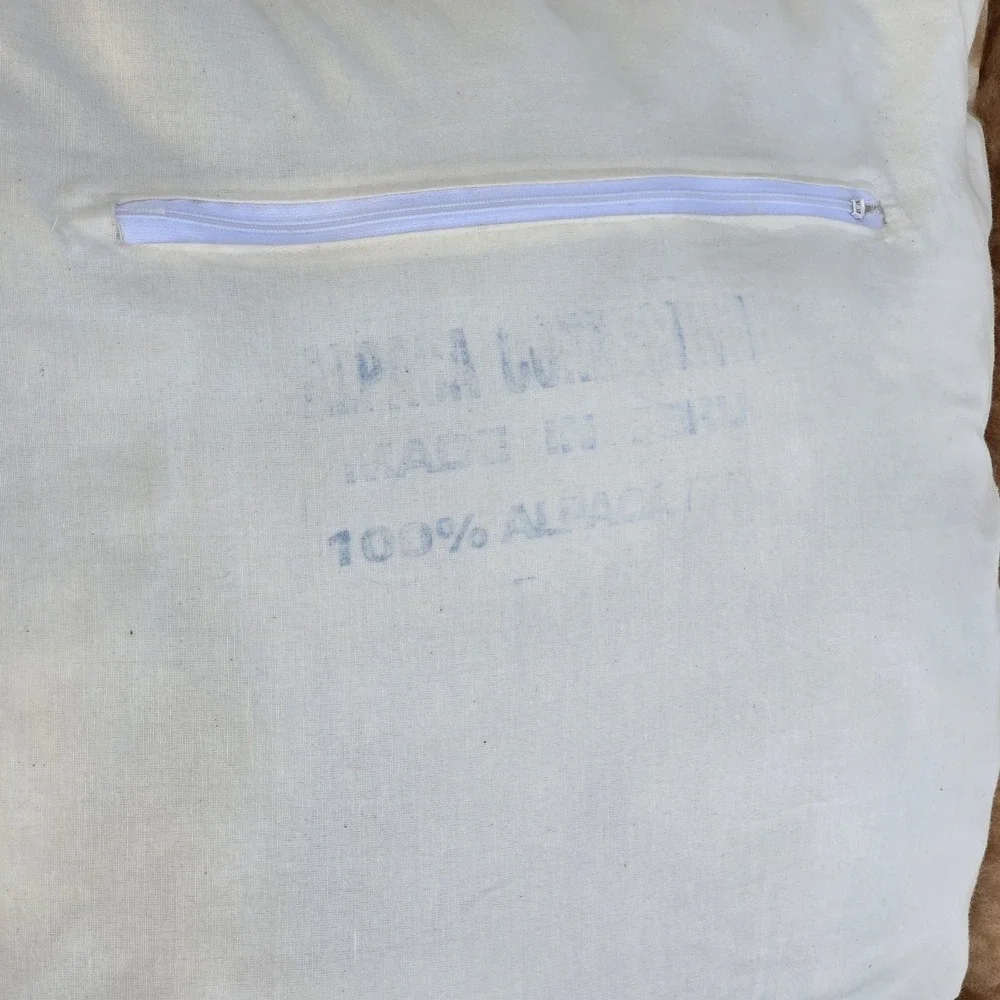 VTG Pete's‎ Alpaca Fur Large Pillow Cases Geometric Patchwork 32 X 21 New READ